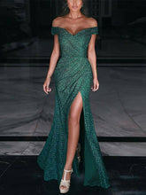 Elegantes Abendkleid mit One-Shoulder-Schlitz